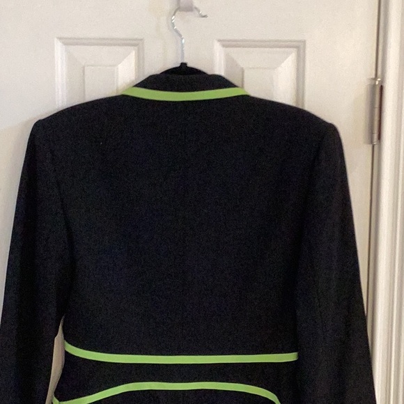 Cache Unique & Rare Vintage Black Jacket w/ Chartreuse Trim - Picture 7 of 9